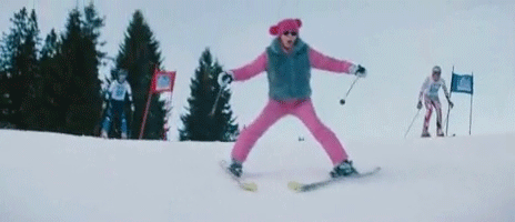Bridget Jones Skiing 
