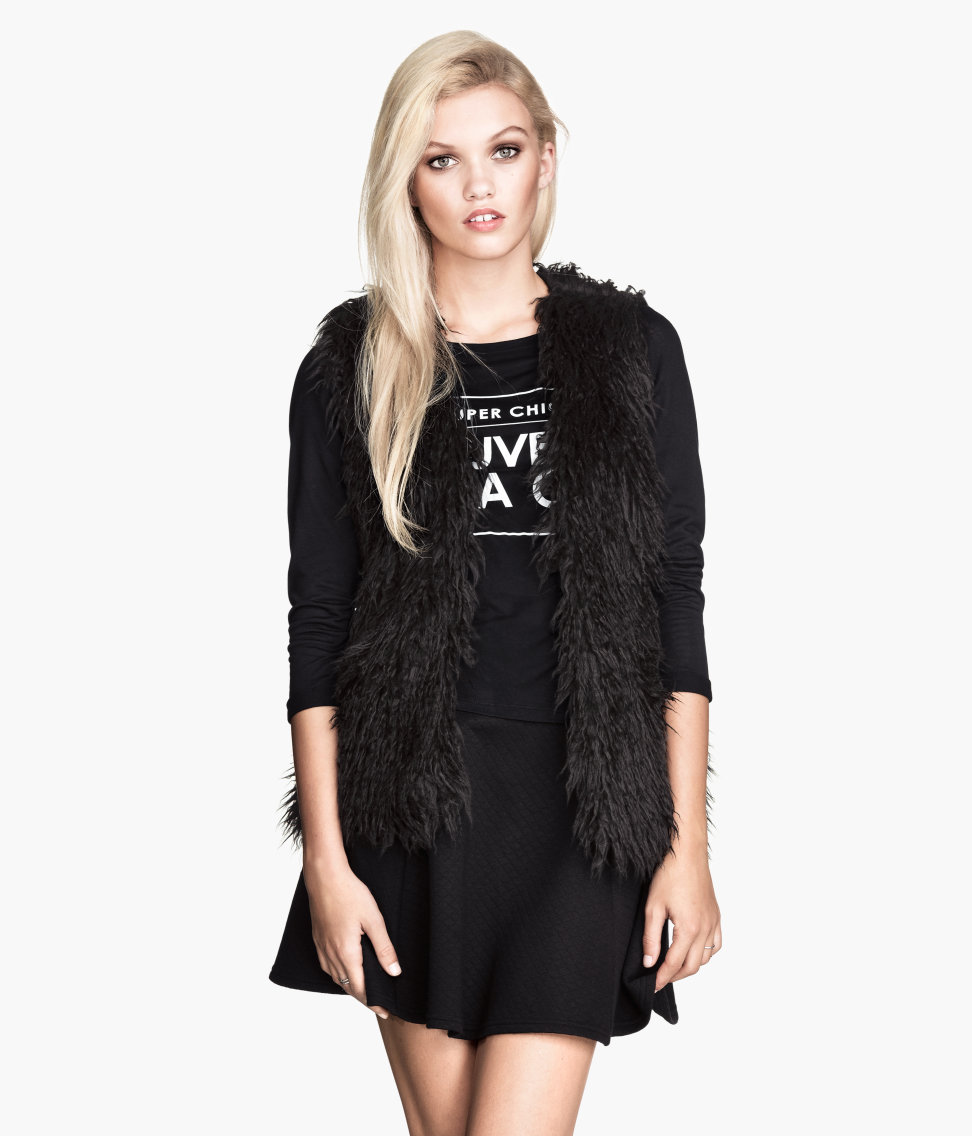 faux fur h&m