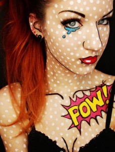 pop art makeup, popart halloween makeup, halloween makeup, lovesales, halloween makeup ideas