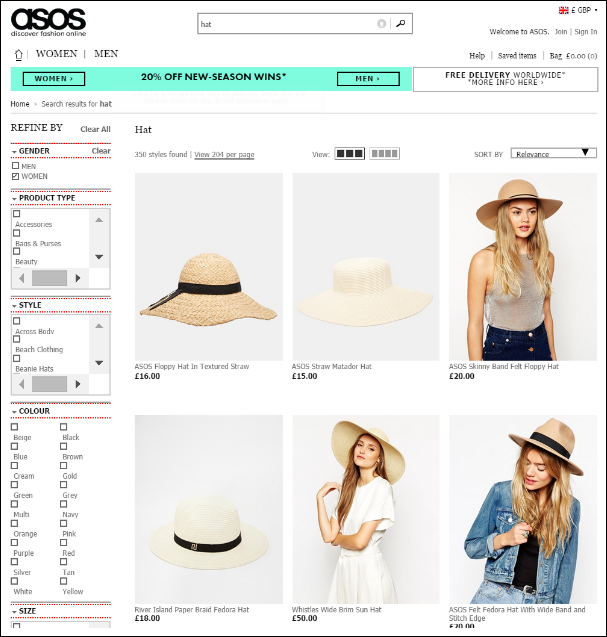 ASOS Hats