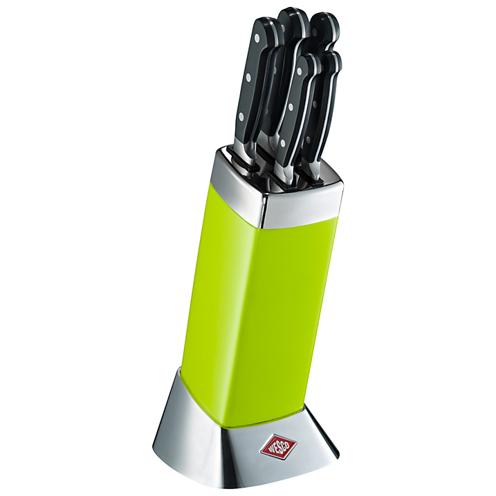 Knife block in bright green